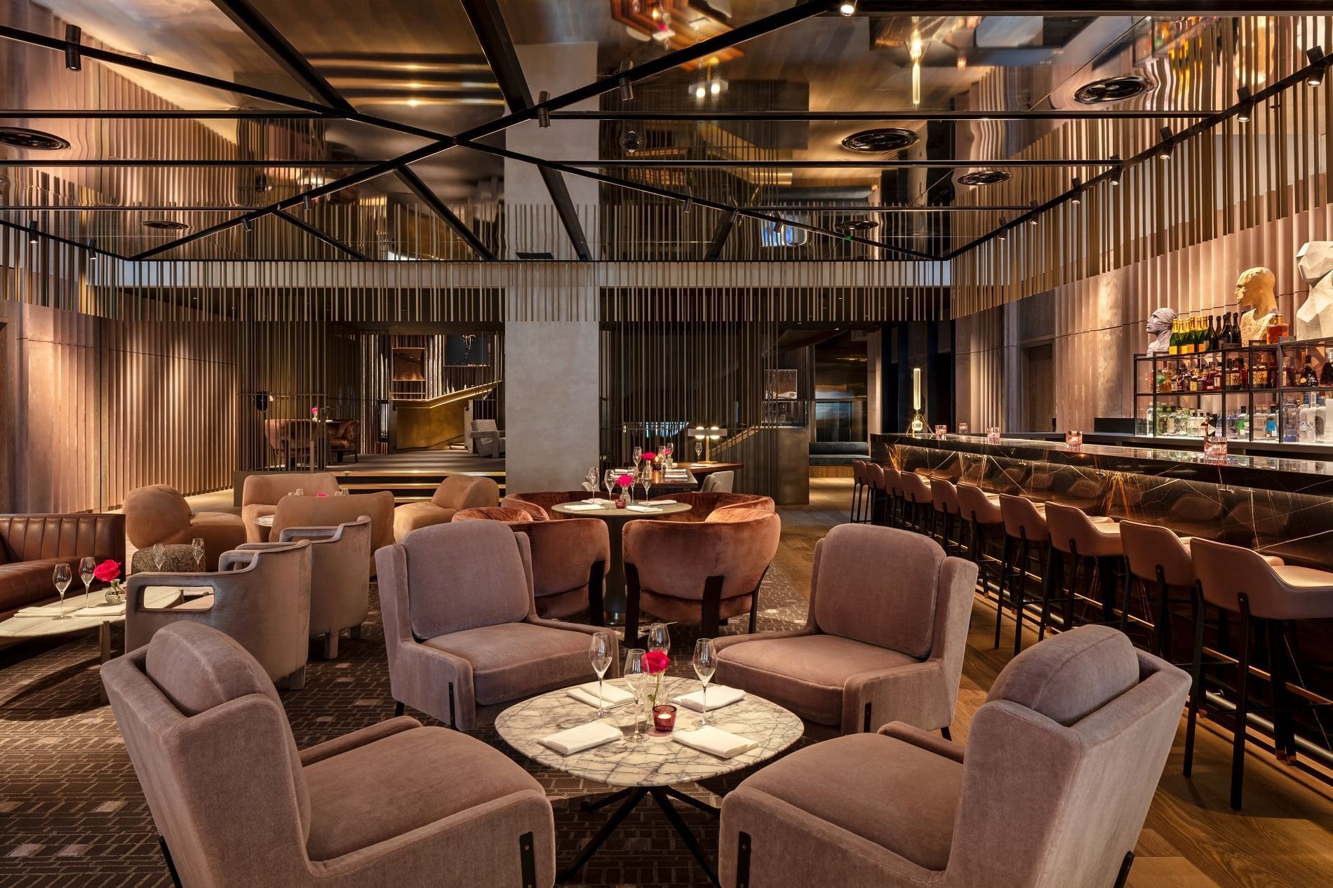 Dining or bar setting at The Londoner.