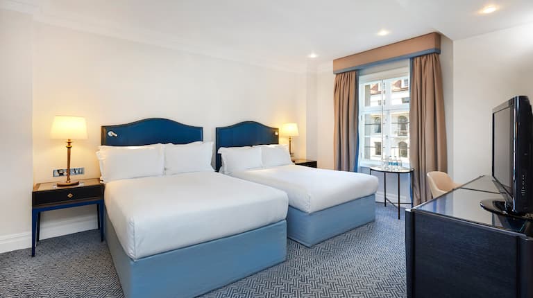 Accommodation interior at The Waldorf Hilton.