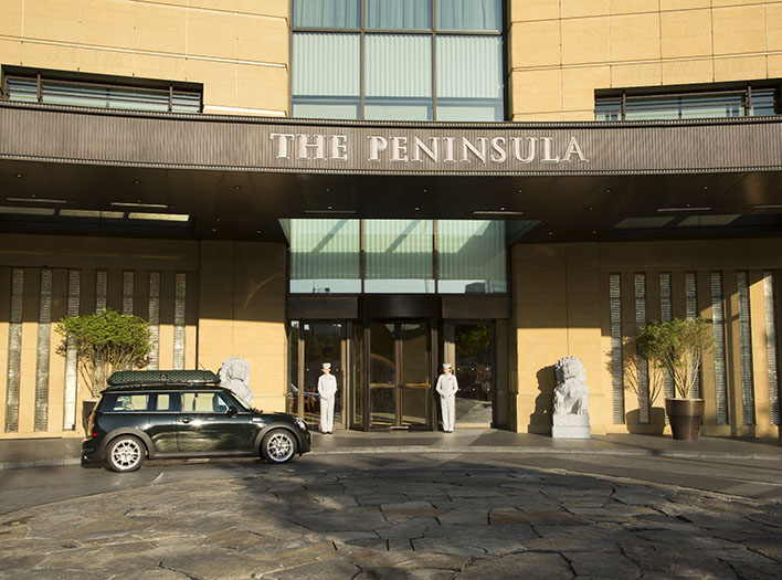 Hotel exterior at The Peninsula Tokyo.