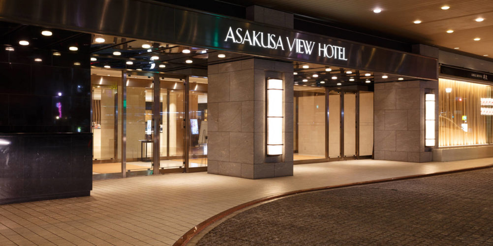 Hotel exterior at Asakusa View Hotel.