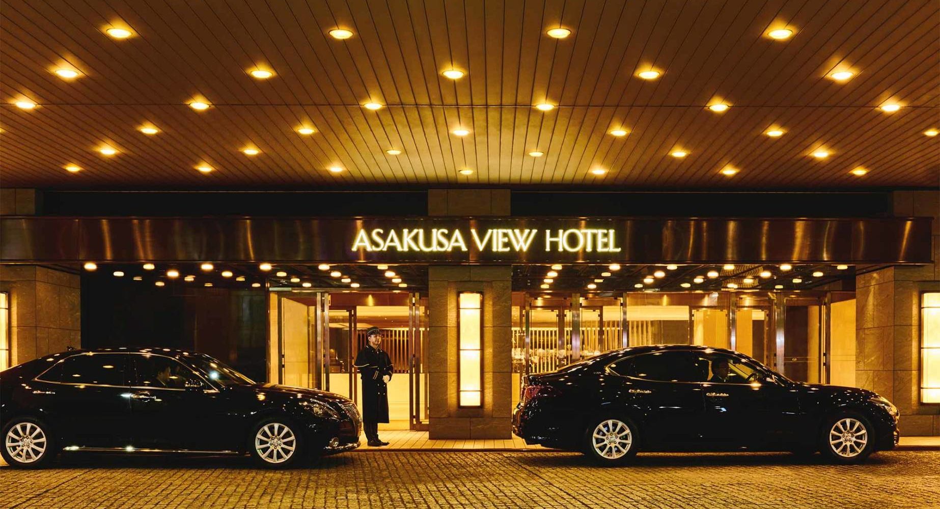 Hotel exterior at Asakusa View Hotel.