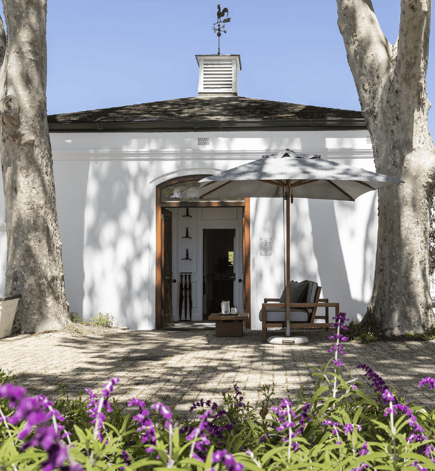 Hotel exterior at The Alphen Boutique Hotel.