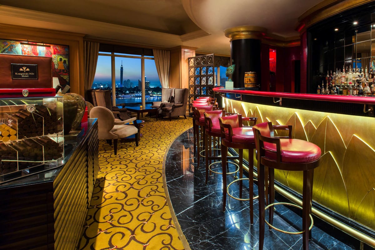 Dining or bar setting at Kempinski Nile Hotel.